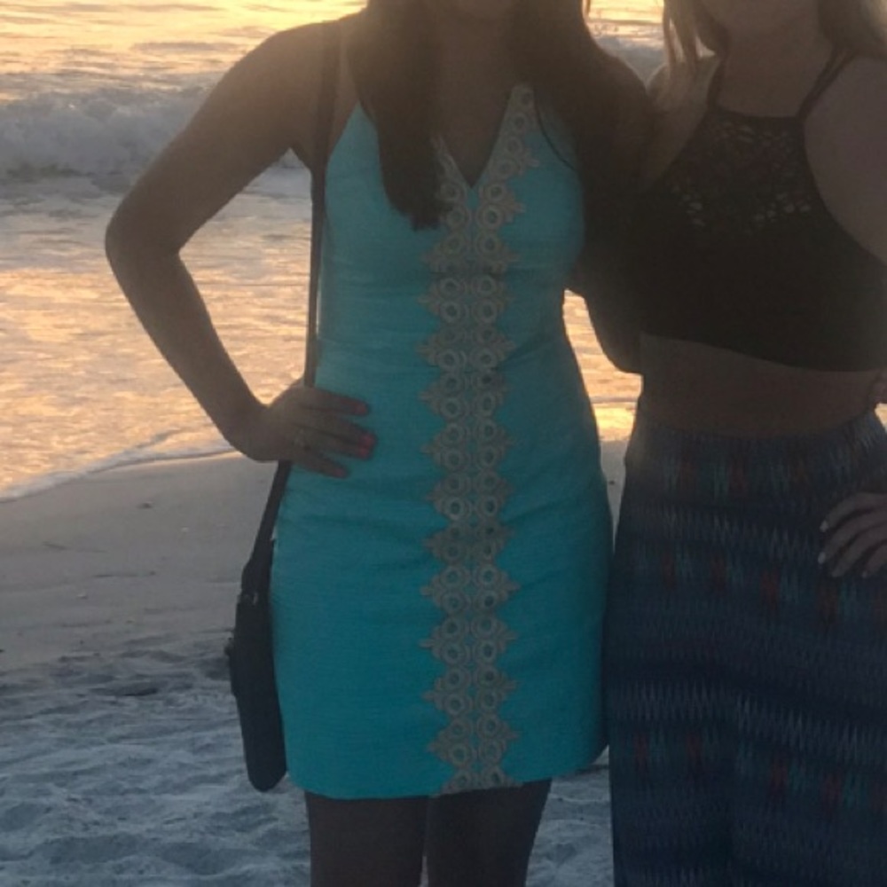 Bright aqua blue Lilly dress